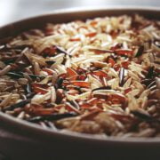 rice in white ceramic bowl